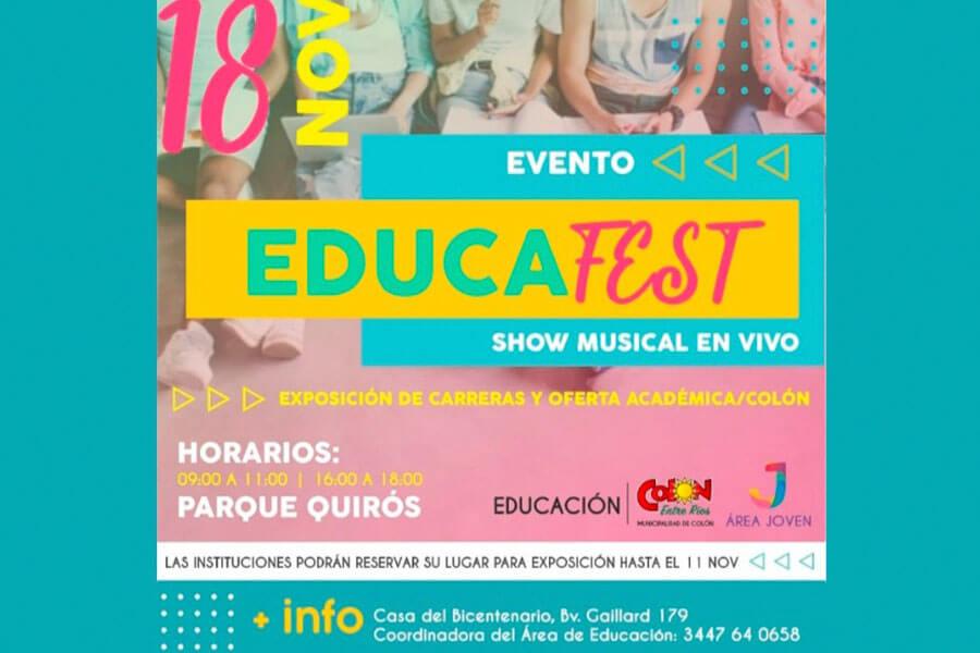 Se realizará en Colón la primera “EducaFest”