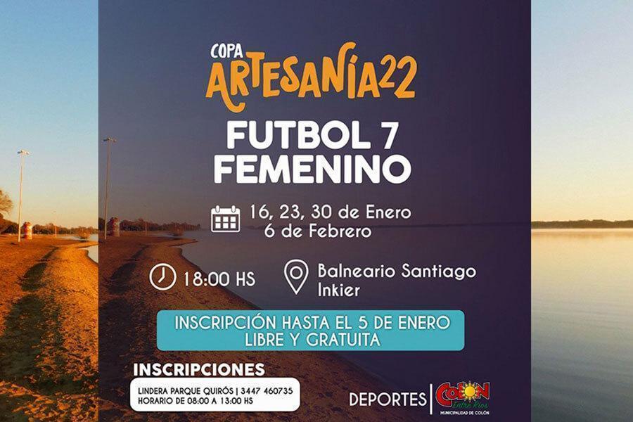 Se realizará en el marco de la 37° Fiesta de la Artesanía un torneo de Fútbol 7 Femenino