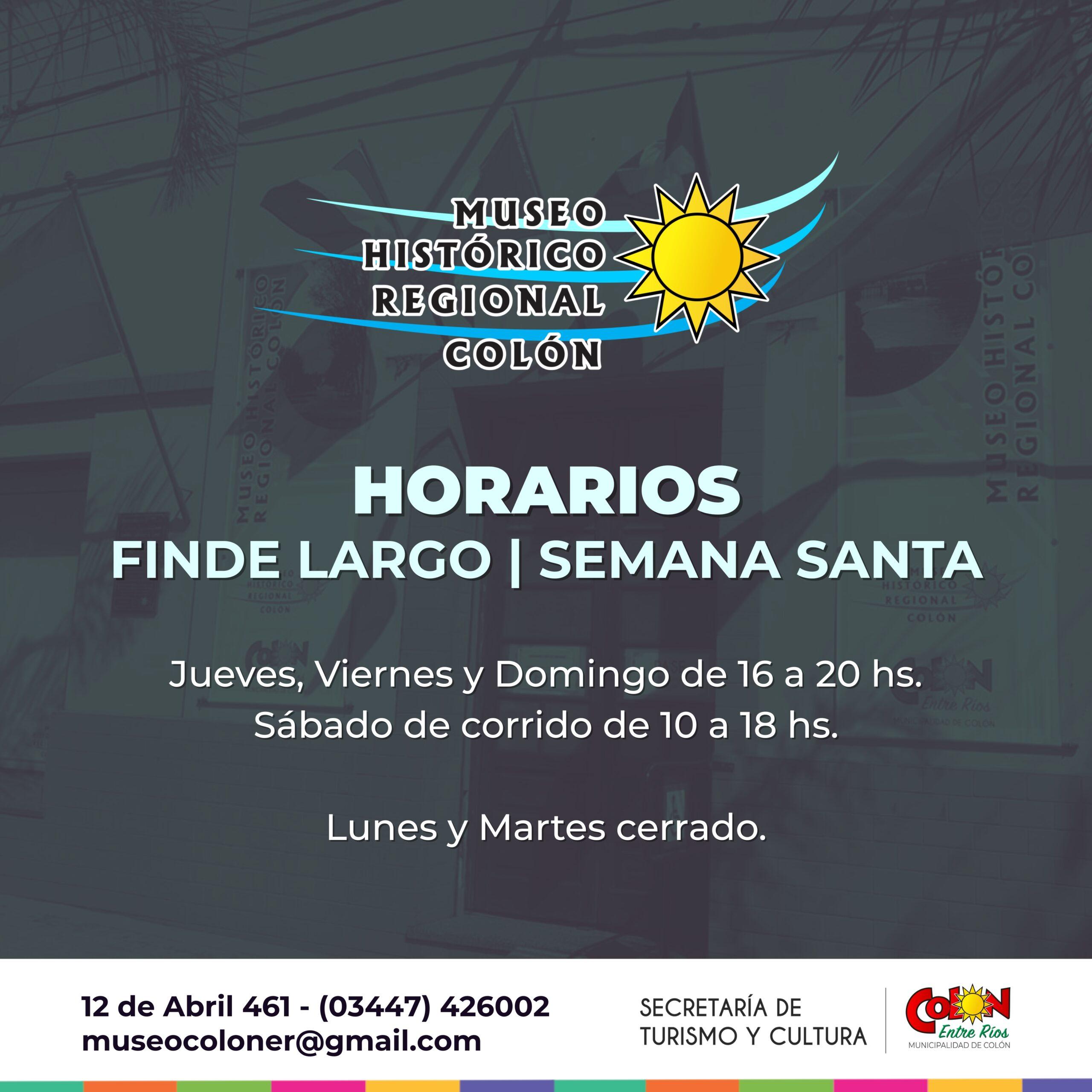 HORARIOS FINDE LARGO SEMANA SANTA