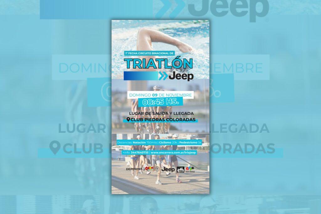 Colón será sede de la 1° fecha del Circuito Binacional de Triatlón “Jeep”